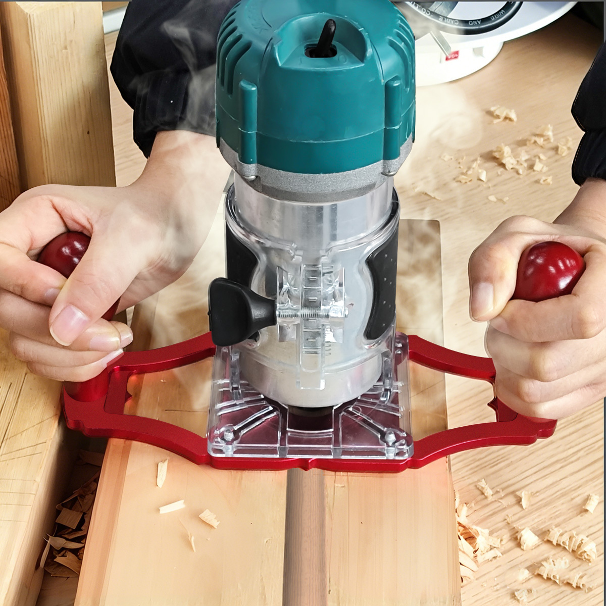 Woodworking Groove - Router Base with Handles & Centerline