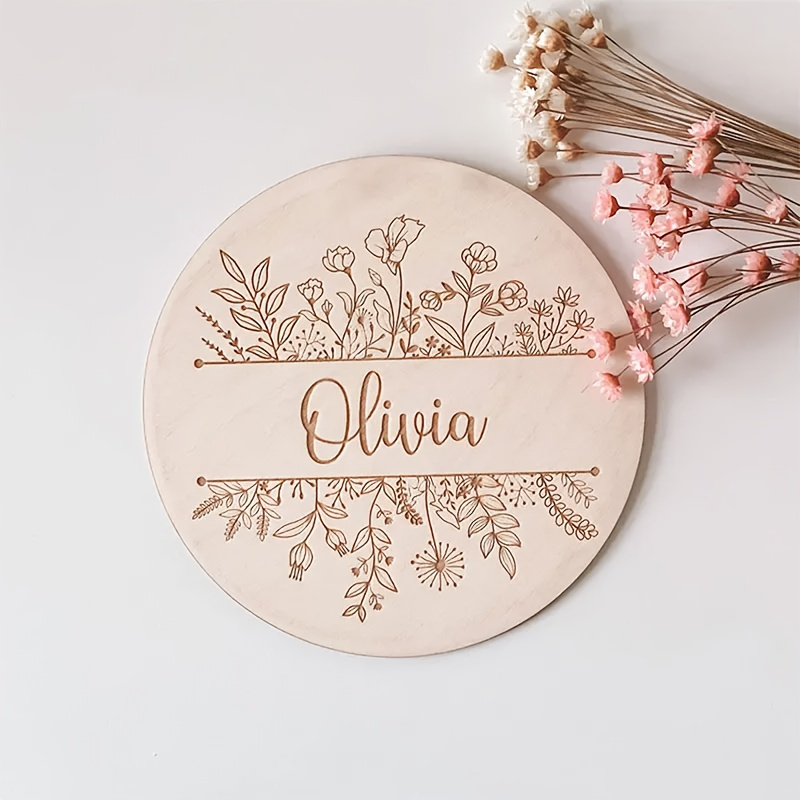 Personalized Floral Engraved N - Woodworking Room ulasan dan harga