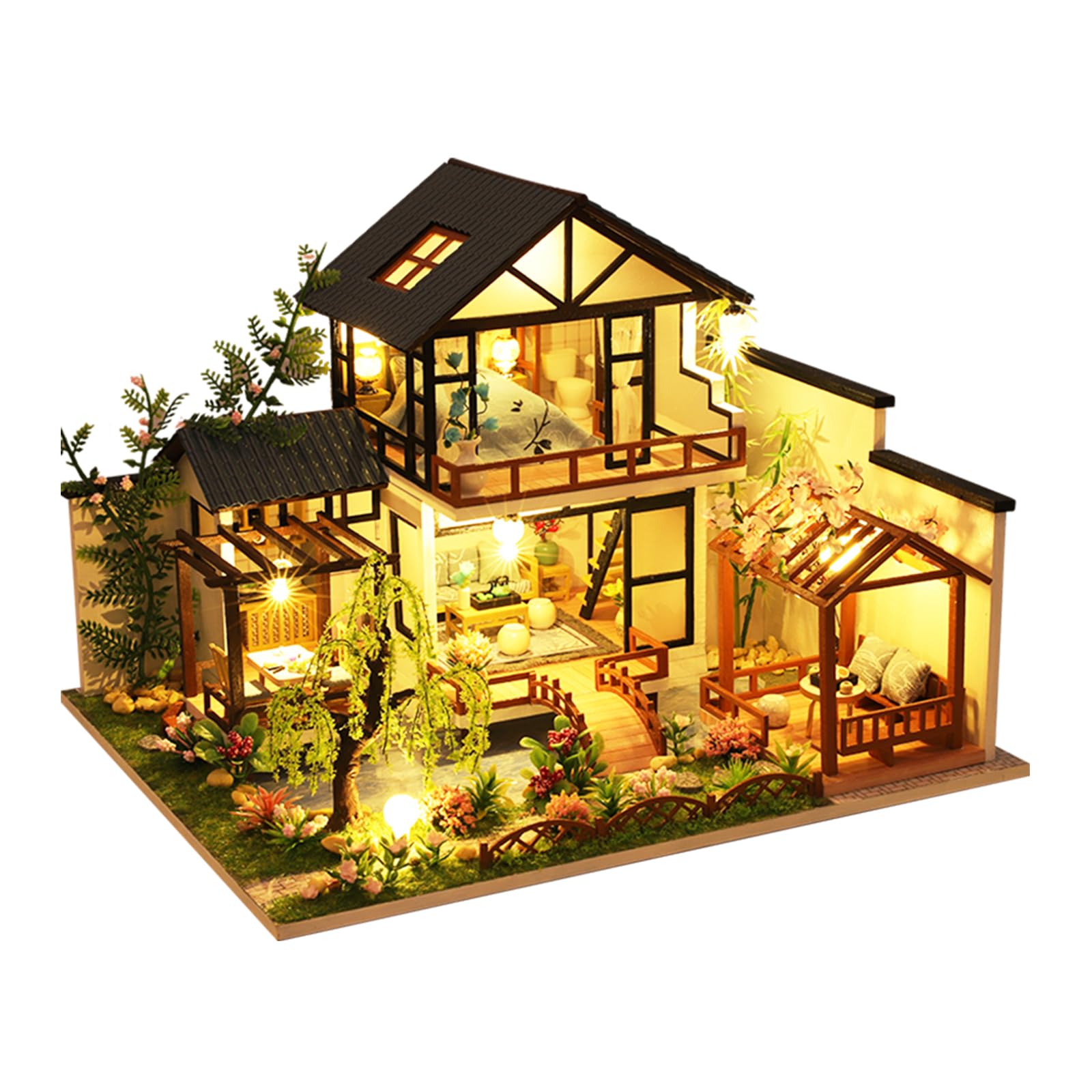 DIY Creative Cottage Bamboo Cr - Woodworking Game ulasan dan harga