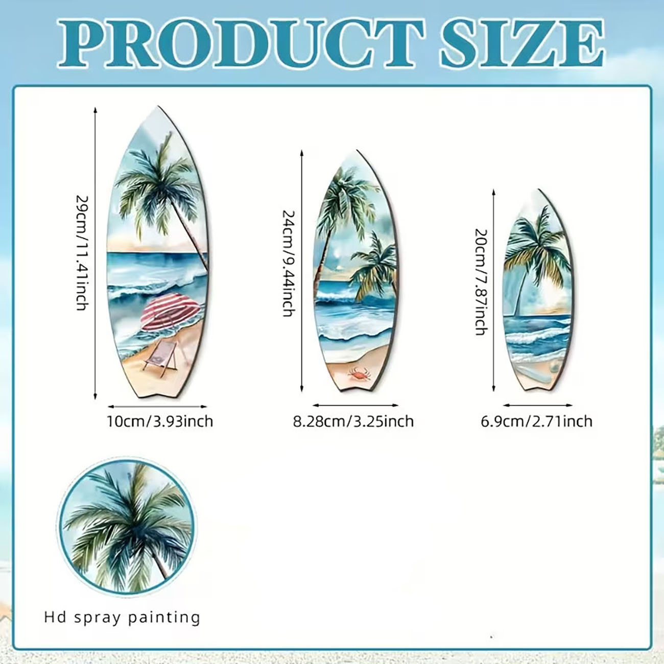 3pcs Ocean View Surfboard Wood - Woodworking Room ulasan dan harga