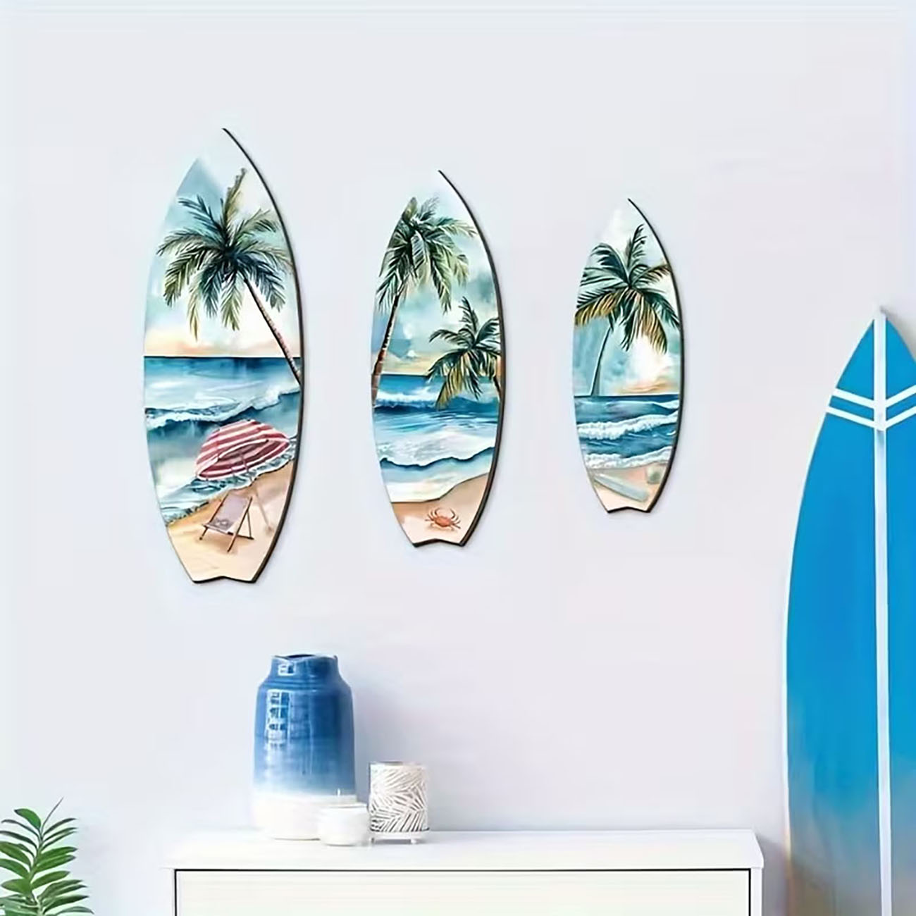 3pcs Ocean View Surfboard Wood - Woodworking Room ulasan dan harga