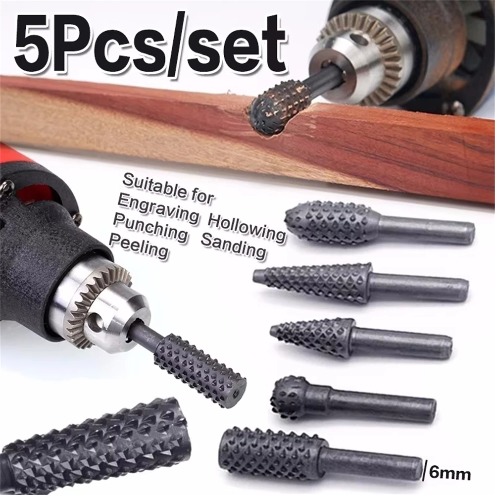 5PCS Rotary Craft Files Rotary - Woodworking Files And Rasps ulasan dan harga