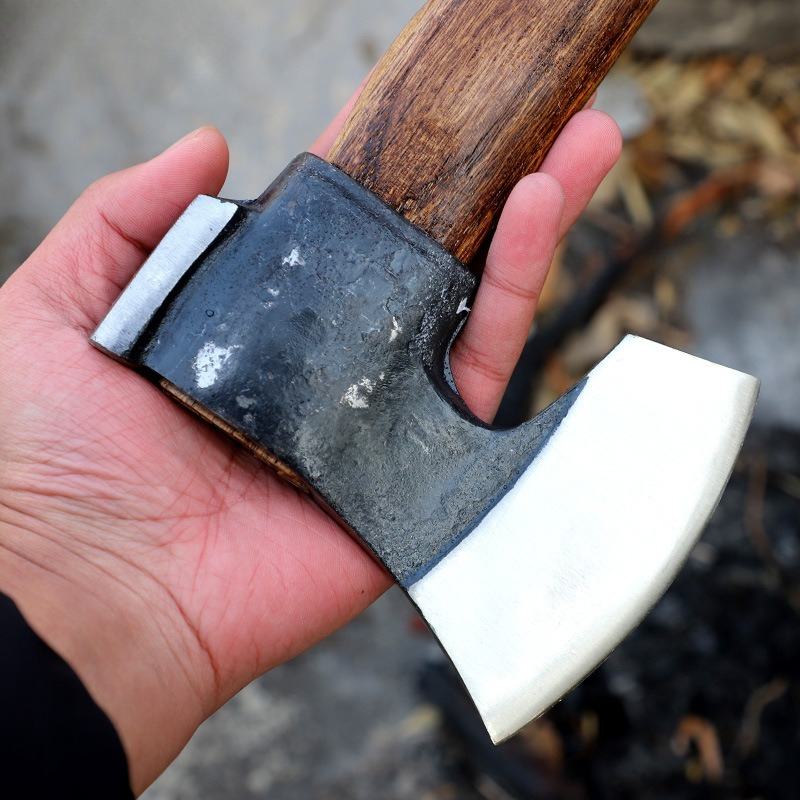 Outdoor Tactical Axe Iron Hand - Woodworking Hatchet ulasan dan harga