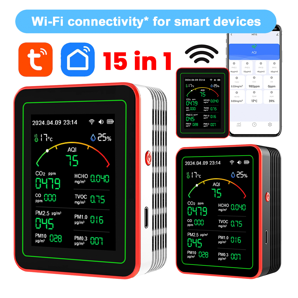 Tuya WiFi 15-in-1 Household CO - Woodworking App ulasan dan harga