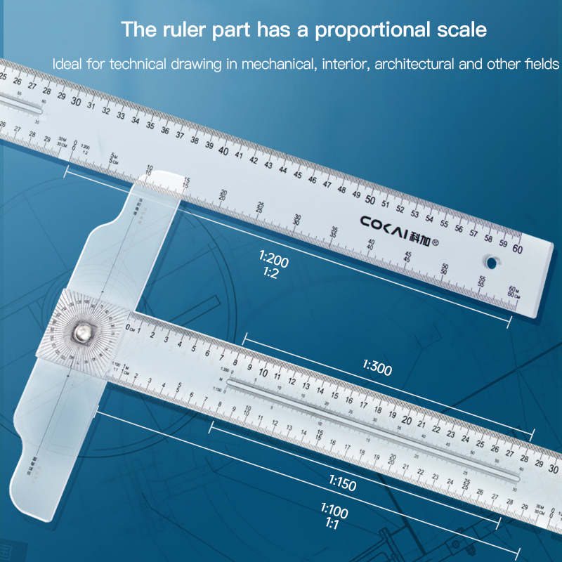 Dual-Sided T Square Ruler Clea - Woodworking Groove ulasan dan harga
