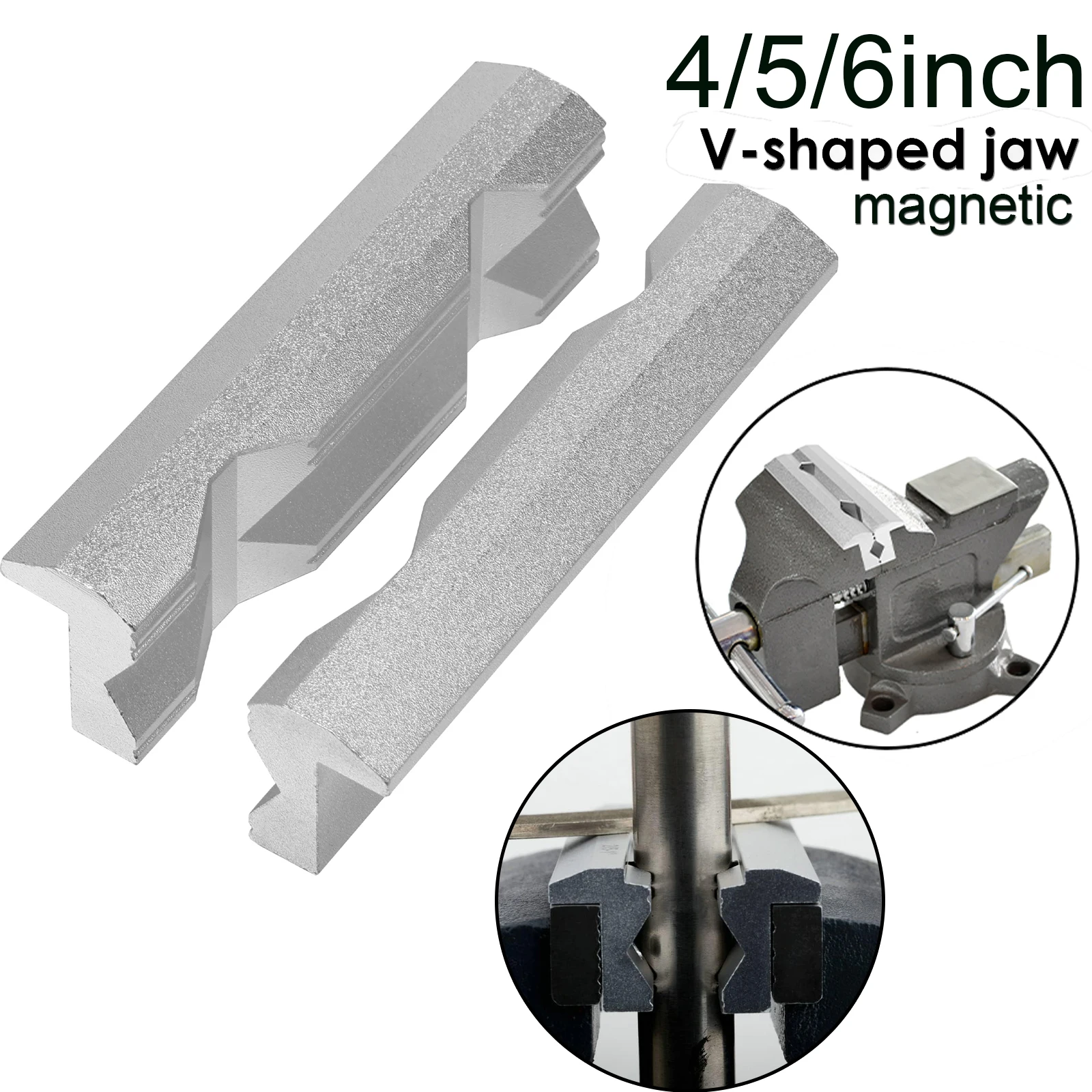 Magnetic Vise Jaws 4/5/6inch V - Woodworking Bench Vise ulasan dan harga