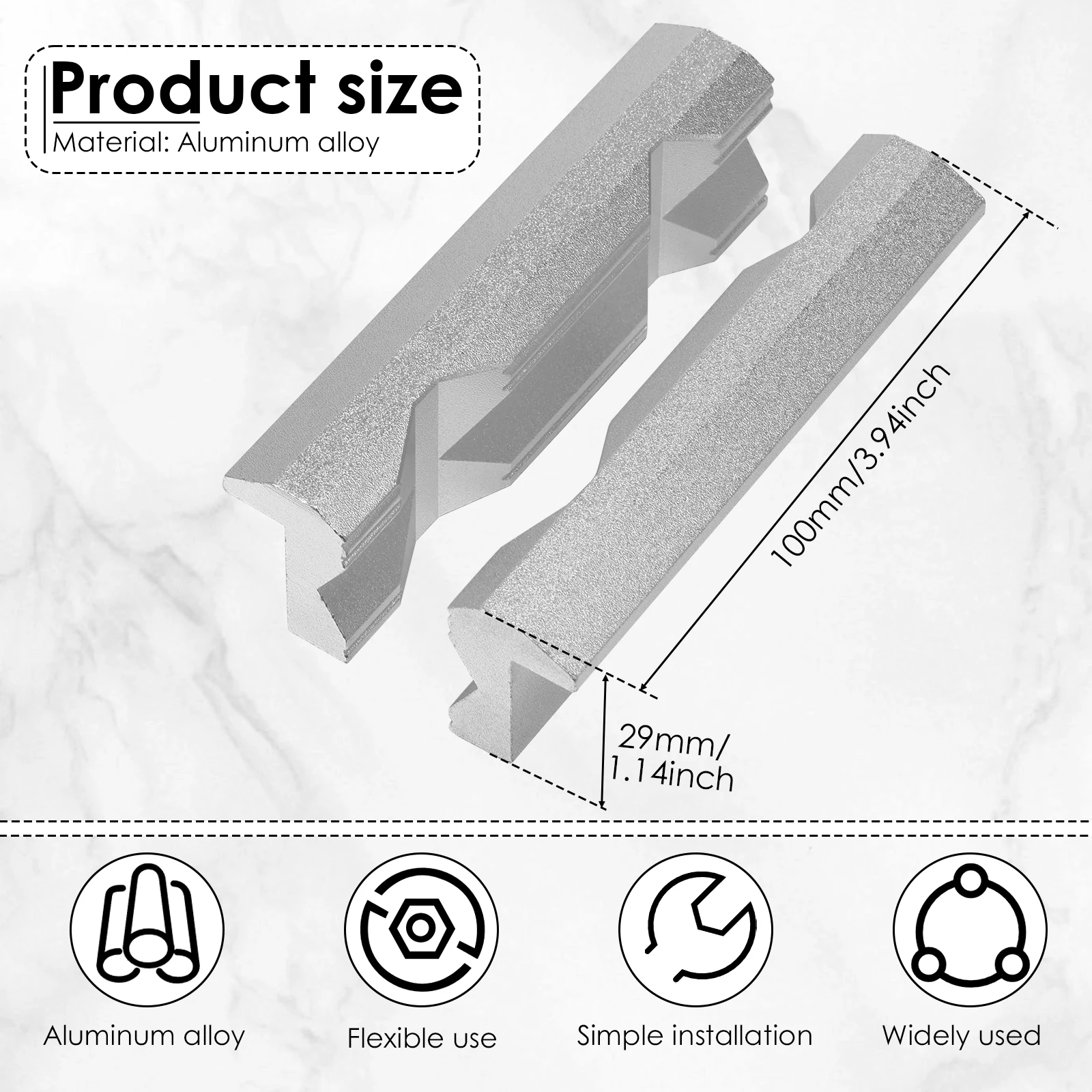 Magnetic Vise Jaws 4/5/6inch V - Woodworking Bench Vise ulasan dan harga