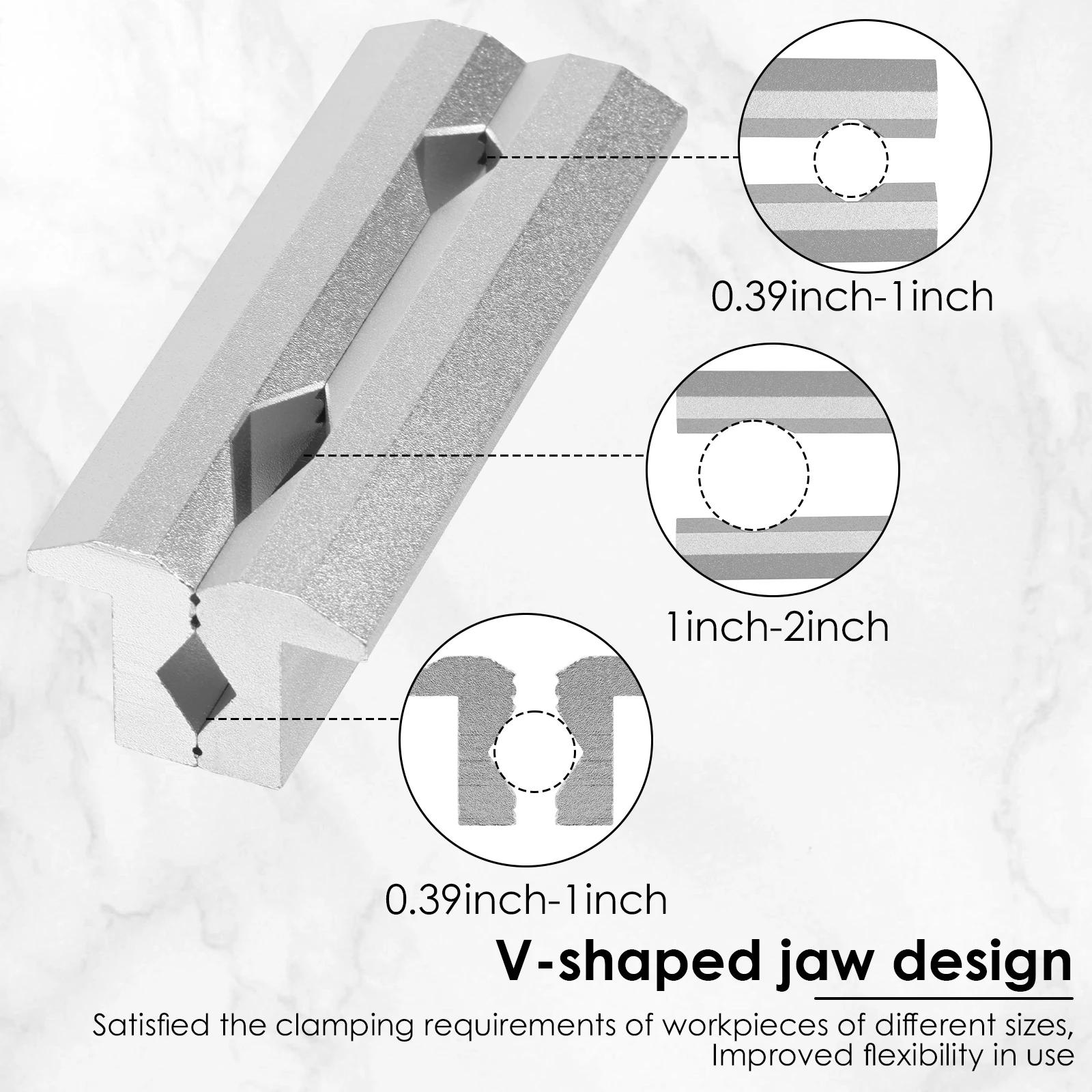 Magnetic Vise Jaws 4/5/6inch V - Woodworking Bench Vise ulasan dan harga