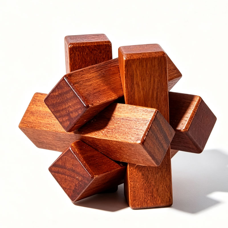 Wooden Knot Puzzle IQ Logic Tr - Woodworking Game ulasan dan harga