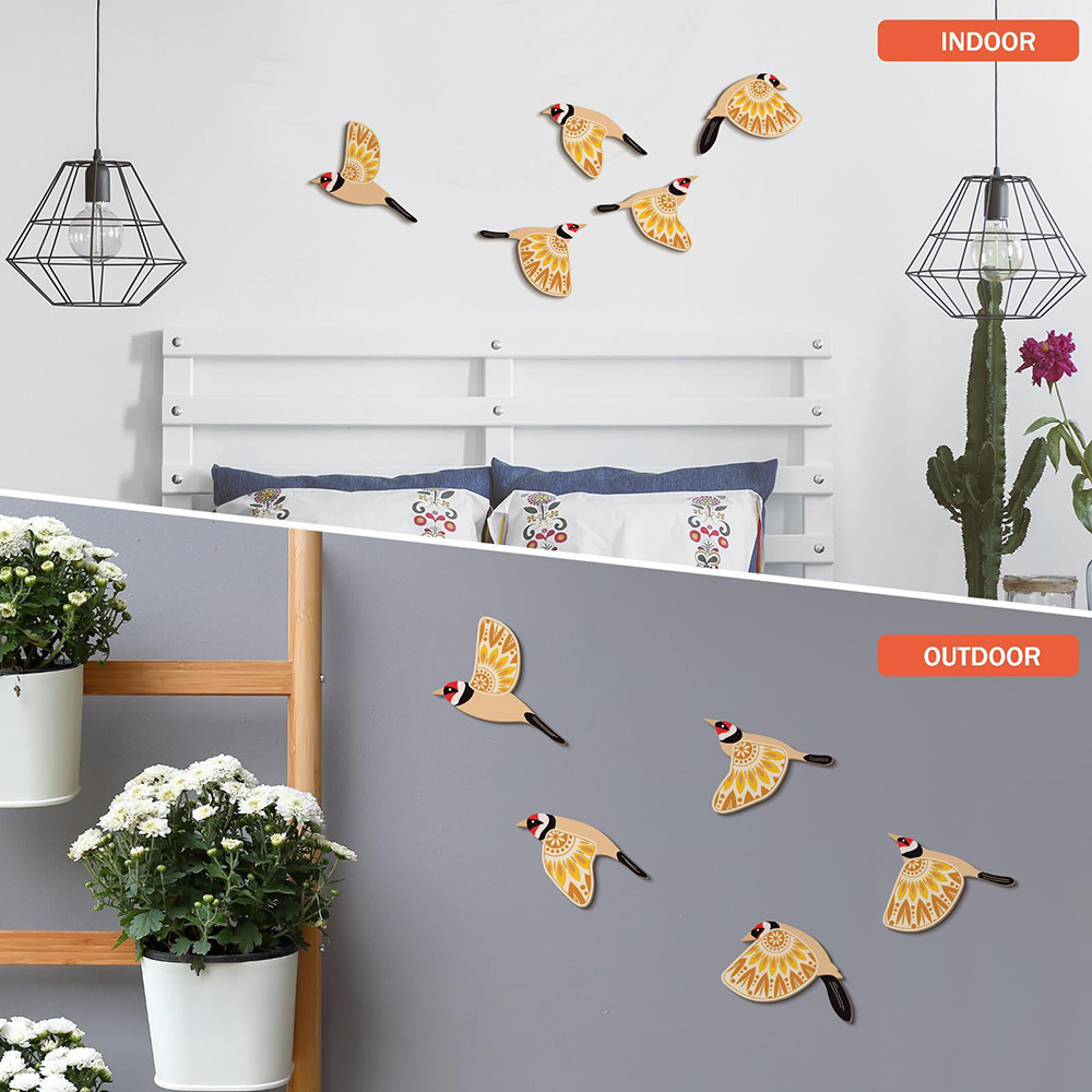 5 Bird Folk Art Wall Hangings, - Woodworking Room ulasan dan harga