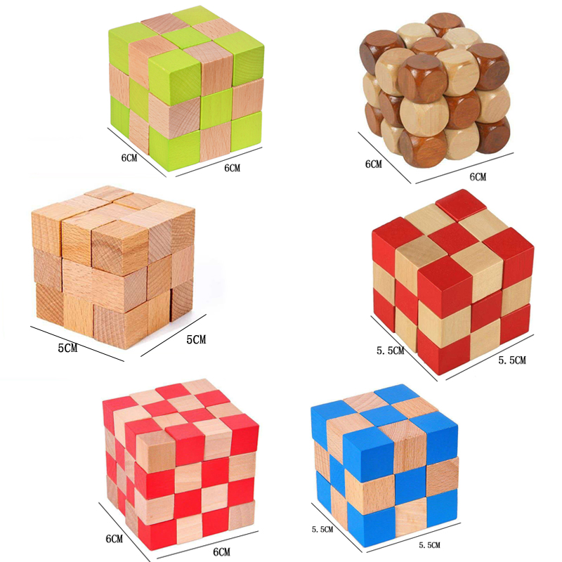 Square Snake Cube Wooden Brain - Woodworking Game ulasan dan harga