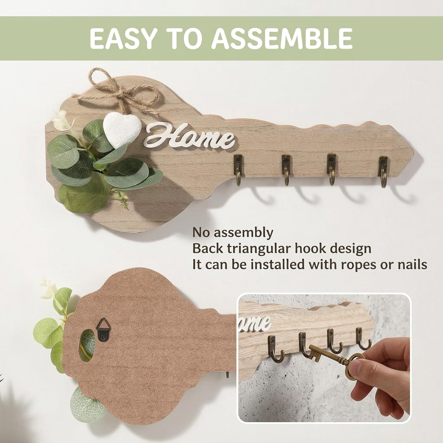 Rustic Wooden Home Key Holder  - Woodworking Room ulasan dan harga