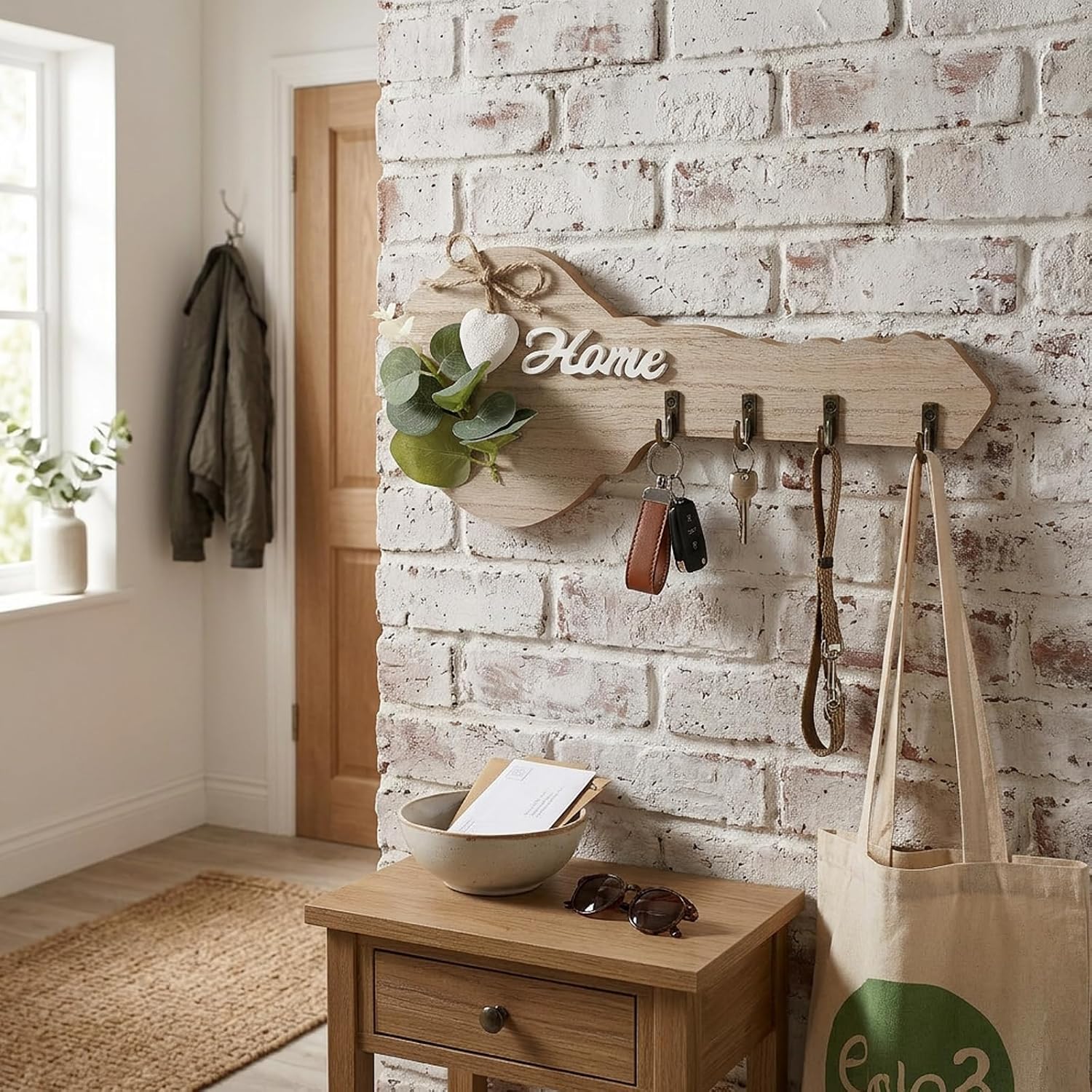 Rustic Wooden Home Key Holder  - Woodworking Room ulasan dan harga
