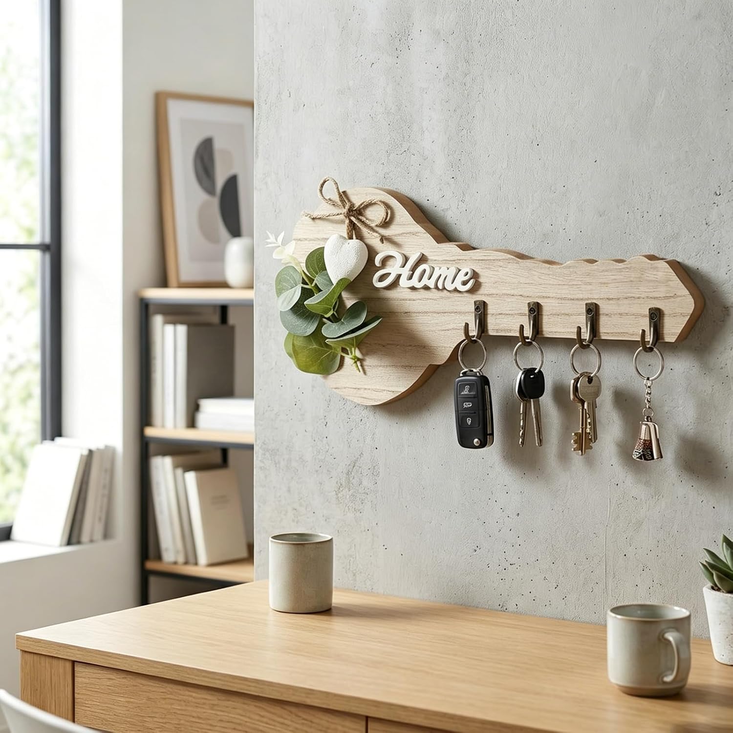 Rustic Wooden Home Key Holder  - Woodworking Room ulasan dan harga