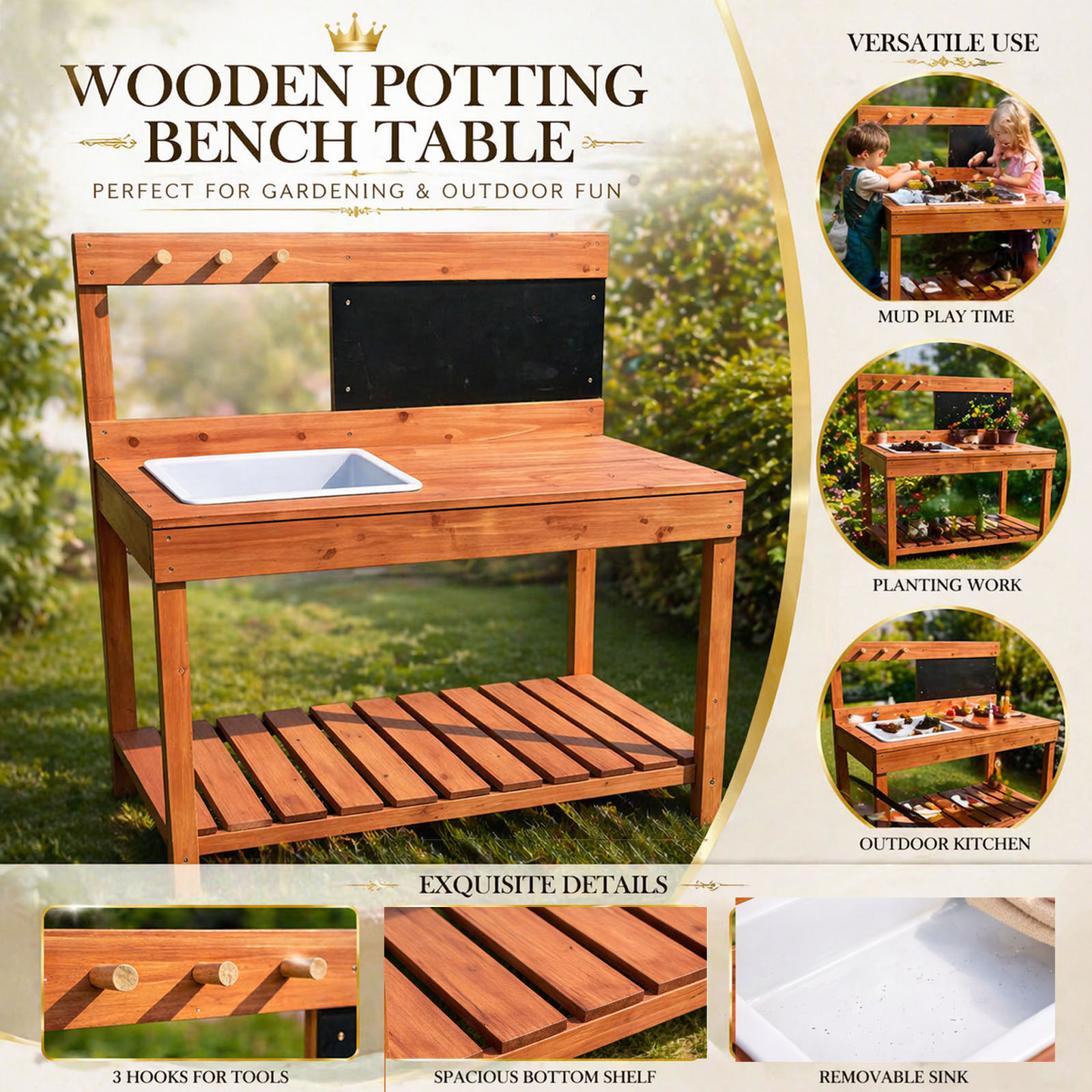Wooden Potting Benches For Chi - Woodworking Work Table ulasan dan harga
