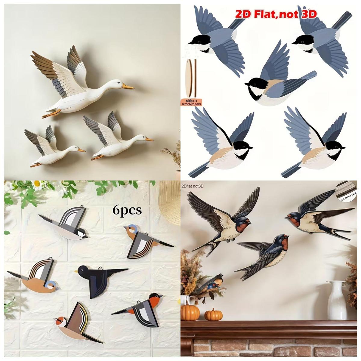 2D Flat Swallow Wooden Wall De - Woodworking Room ulasan dan harga
