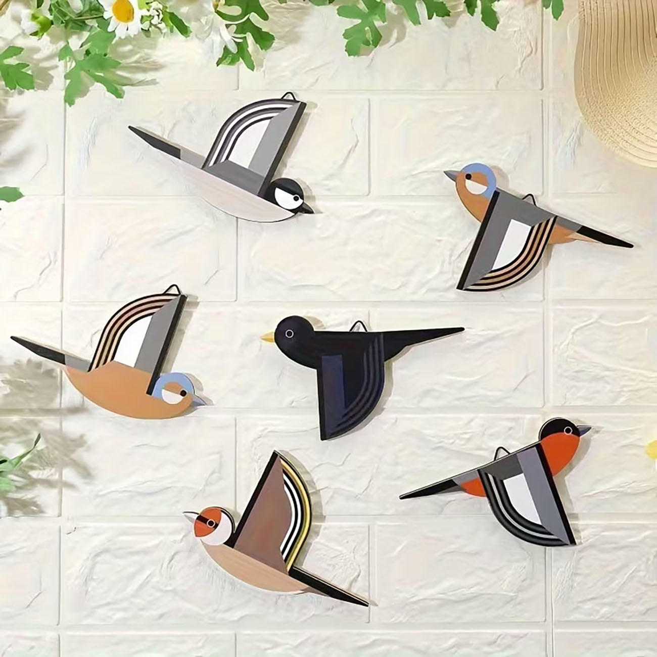 2D Flat Swallow Wooden Wall De - Woodworking Room ulasan dan harga
