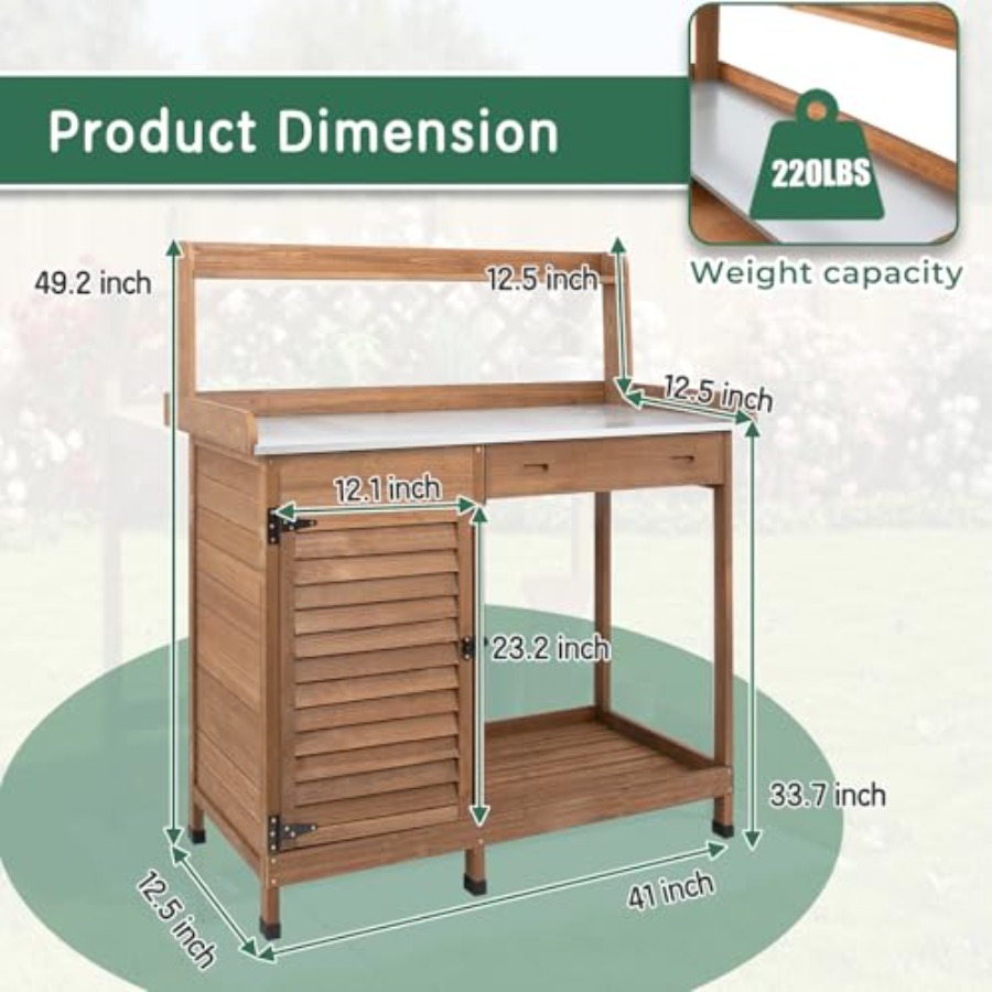 Potting Bench Table Work Bench - Woodworking Work Table ulasan dan harga