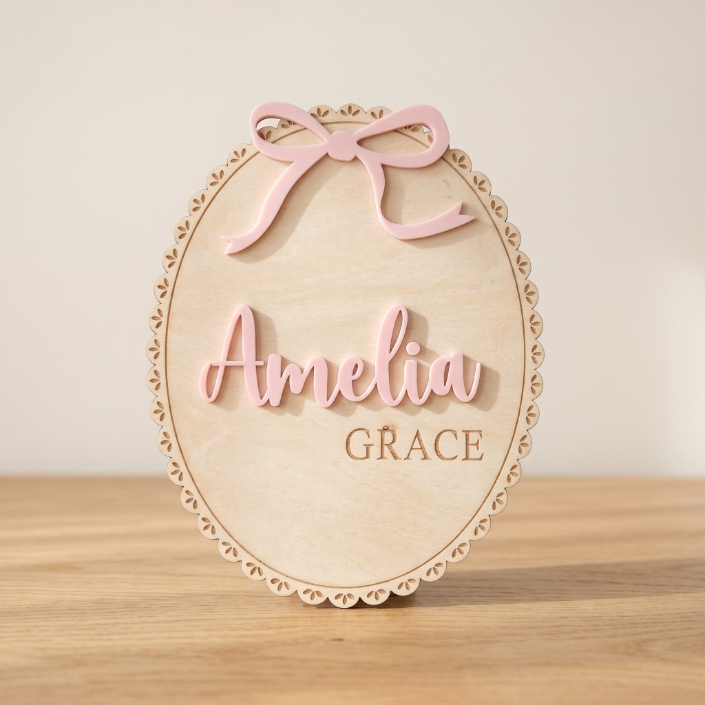 1Pc Custom Bow Lace Edge Baby  - Woodworking Room ulasan dan harga
