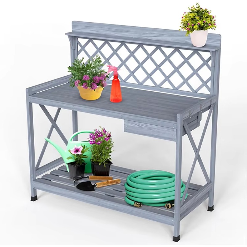 Wooden Potting Planting Bench  - Woodworking Work Table ulasan dan harga