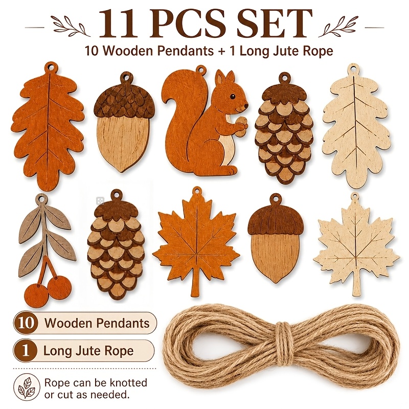 Autumn Wooden Garland Squirrel - Woodworking Room ulasan dan harga