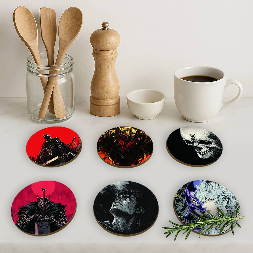 Anime B-Berserk 2D Wooden Coas - Woodworking Room ulasan dan harga
