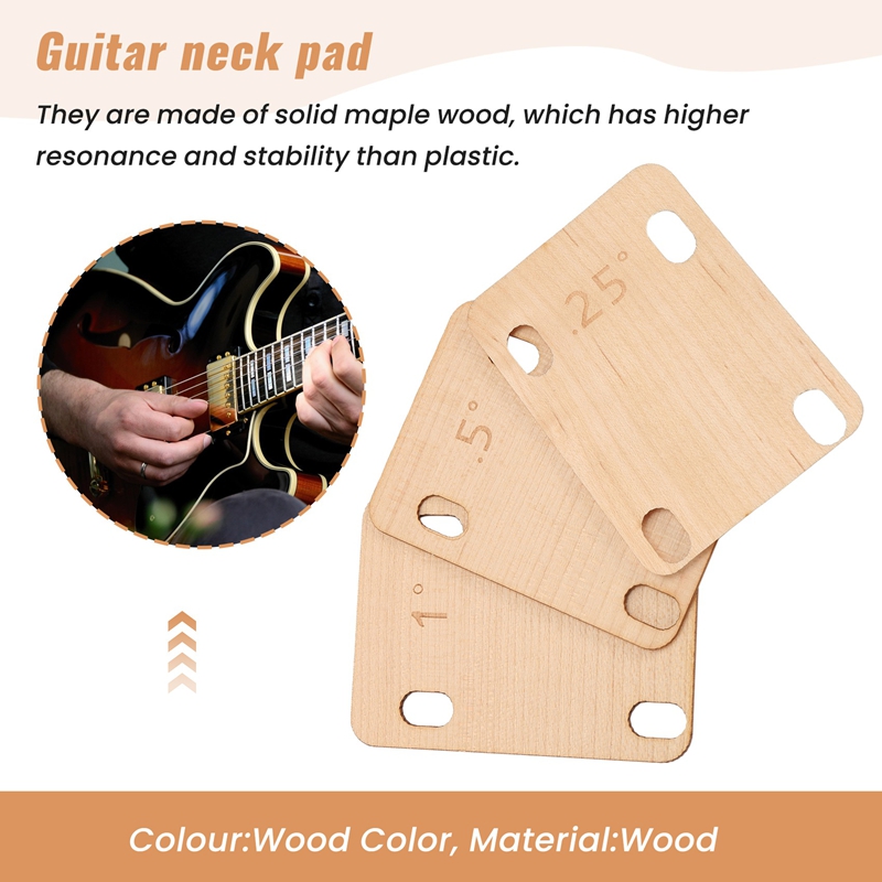 3Pcs Guitar Neck Shims, Solid  - Woodworking Tool ulasan dan harga