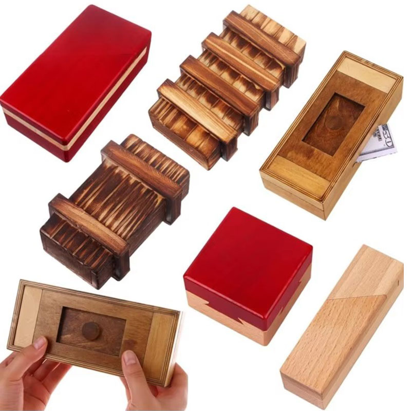 Wooden Puzzle Box with Secret  - Woodworking Game ulasan dan harga