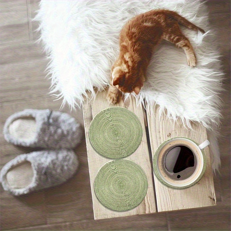 6pcs 4in Round Retro Green Gro - Woodworking Room ulasan dan harga